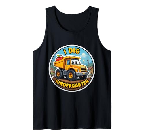 I Dig Kindergarten-Cartoon-Truck „Zurück zur Schule“ für Jungen und Kinder Tank Top von I Dig Kindergarten Cartoon Truck Products