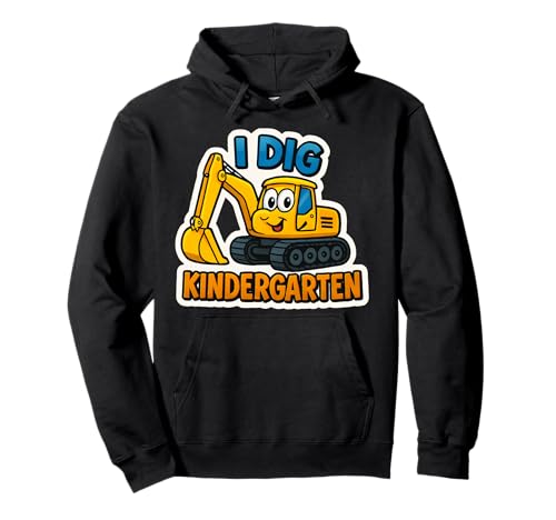 I Dig Kindergarten Bagger Baumaschinen Jungen Pullover Hoodie von I Dig Kindergarten Excavator Boys Products