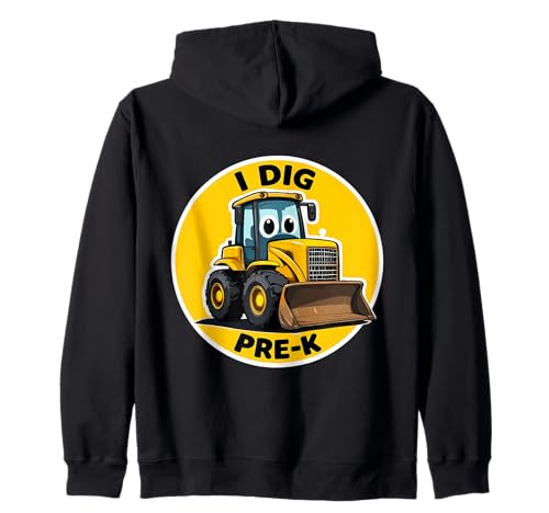 I Dig Pre-K Buldozer Eyes Dozer Crawler Zurück zur Schule Jungen Kapuzenjacke von I Dig Pre-K Buldozer Eyes Dozer Crawler Products