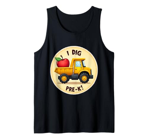 I Dig Pre-K Truck Lover Back to School Trucker für Jungen und Kinder Tank Top von I Dig Pre-K Truck Lover Back To School Products