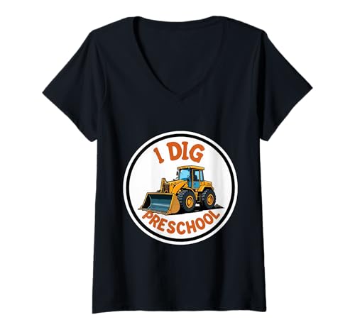Damen I Dig Preschool Buldozer Dozer für den Schulanfang, für Jungen, Crawler T-Shirt mit V-Ausschnitt Damen I Dig Preschool Buldozer Dozer für den Schulanfang, für Jungen, Crawler T-Shirt mit V-Ausschnitt von I Dig Preschool Buldozer Dozer Boys Products