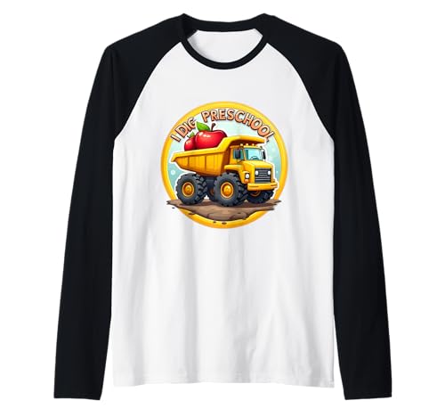 I Dig Vorschule Cartoon Truck Back to School Boys Kids Fun Raglan von I Dig Preschool Cartoon Truck Products