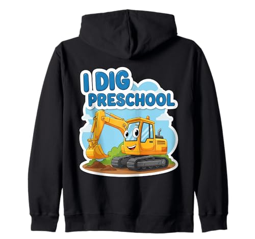 I Dig Vorschule Bagger Cartoon Back to School Boys Kapuzenjacke I Dig Vorschule Bagger Cartoon Back to School Boys Kapuzenjacke von I Dig Preschool Excavator Boys Products