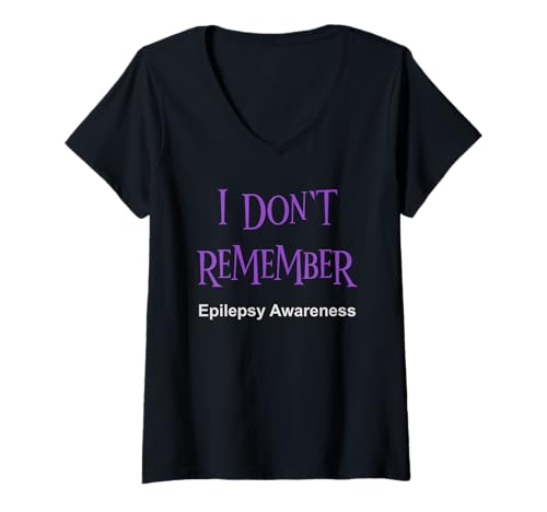 Damen I Don't Remember Epilepsie-Bewusstsein T-Shirt mit V-Ausschnitt Damen I Don't Remember Epilepsie-Bewusstsein T-Shirt mit V-Ausschnitt von I Don't Remember Epilepsy Awareness Design