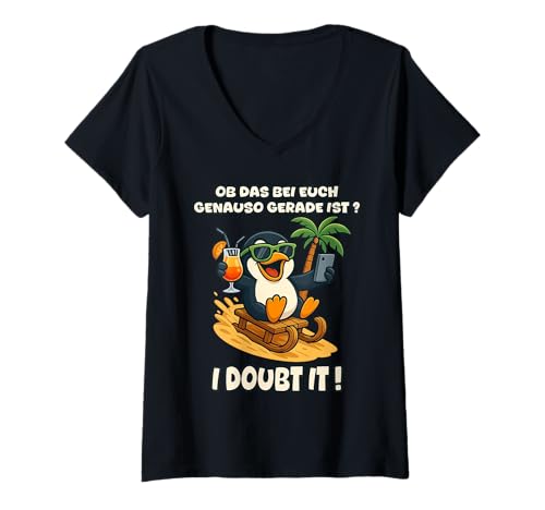 Damen I daut it - Internet Meme - Lustiger Party Spruch T-Shirt mit V-Ausschnitt Damen I daut it - Internet Meme - Lustiger Party Spruch T-Shirt mit V-Ausschnitt von I Doubt it - Mallorca Edition - Malle Party Outfit