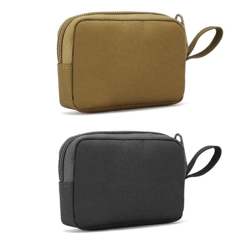 Münztasche für Herren, 2 Stück Outdoor-Münzgeldbörse, rechteckig, Schwarz / Khaki, Münztasche Münztasche für Herren, 2 Stück Outdoor-Münzgeldbörse, rechteckig, Schwarz / Khaki, Münztasche von i enjoy +