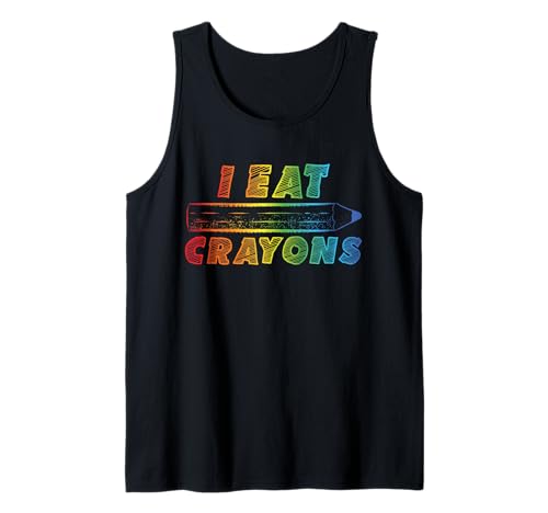 I Eat Crayons Lustige Kinder Malkünstler Tank Top I Eat Crayons Lustige Kinder Malkünstler Tank Top von I Eat Crayons Fun Art Kids Back to School