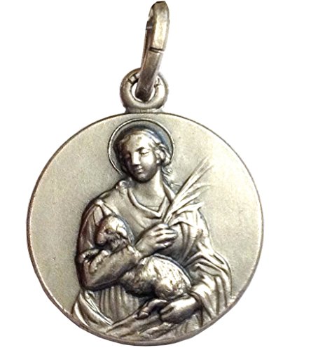 925 Sterling Silber Medaille Medaille des heiligen Agnes - Die Medaillen der Schutzheiligen 925 Sterling Silber Medaille Medaille des heiligen Agnes - Die Medaillen der Schutzheiligen von I G J