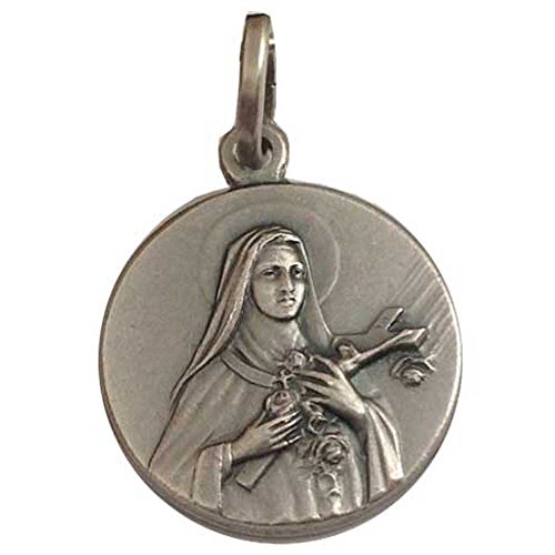I G J Medaille des Heiligen Therese von dem Jesuskind - 925 Sterling Silber von I G J