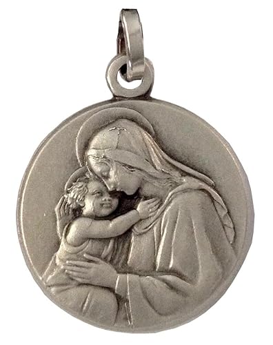 MEDAILLE DER MADONNA MIT JESUSKIND IN 925 STERLING SILBER – DIE MEDAILLEN DER SCHUTZPATRONEN von I G J