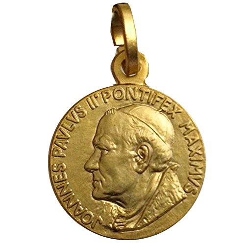 Medaille " Heiligen Papst Johannes Paul II " - 925 Sterling Silber Vergoldet von I G J