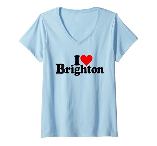 Damen ICH LIEBE HERZ BRIGHTON EAST SUSSEX ENGLAND T-Shirt mit V-Ausschnitt Damen ICH LIEBE HERZ BRIGHTON EAST SUSSEX ENGLAND T-Shirt mit V-Ausschnitt von I HEART LOVE BRIGHTON ENGLAND TEES