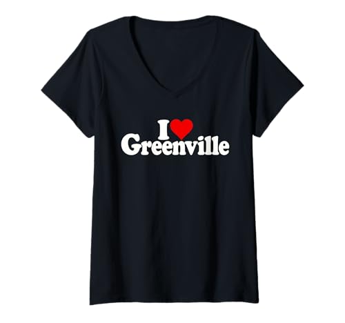 Damen ICH LIEBE HEART GREENVILLE SOUTH CAROLINA T-Shirt mit V-Ausschnitt Damen ICH LIEBE HEART GREENVILLE SOUTH CAROLINA T-Shirt mit V-Ausschnitt von I HEART LOVE GREENVILLE SC TEES