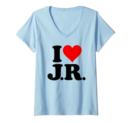 Damen I LOVE HEART J.R. JR J R INITIALS MONOGRAMM NAME T-Shirt mit V-Ausschnitt Damen I LOVE HEART J.R. JR J R INITIALS MONOGRAMM NAME T-Shirt mit V-Ausschnitt von I HEART LOVE J.R. JR INITIALS MONOGRAM NAME TEES