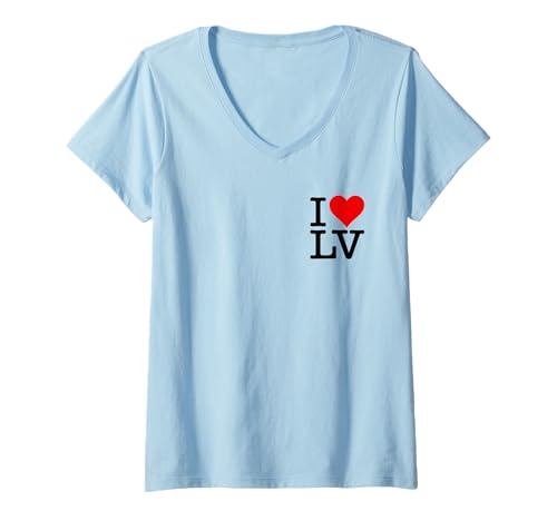 Damen ICH LIEBE HERZ LAS VEGAS NEVADA LV T-Shirt mit V-Ausschnitt Damen ICH LIEBE HERZ LAS VEGAS NEVADA LV T-Shirt mit V-Ausschnitt von I HEART LOVE LAS VEGAS