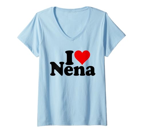 Damen ICH LIEBE HERZ NENA T-Shirt mit V-Ausschnitt Damen ICH LIEBE HERZ NENA T-Shirt mit V-Ausschnitt von I HEART LOVE NENA NAME TEES