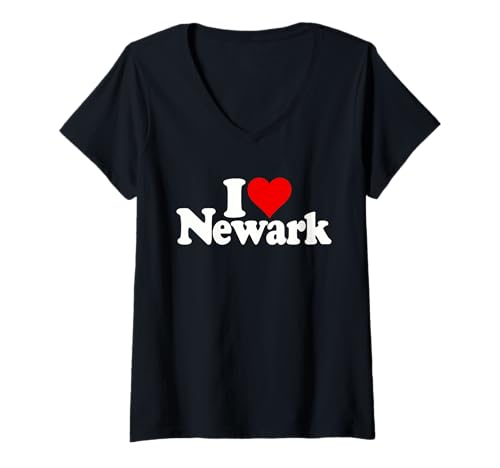 Damen ICH LIEBE HEART NEWARK NEW JERSEY. T-Shirt mit V-Ausschnitt Damen ICH LIEBE HEART NEWARK NEW JERSEY. T-Shirt mit V-Ausschnitt von I HEART LOVE NEWARK NEW JERSEY