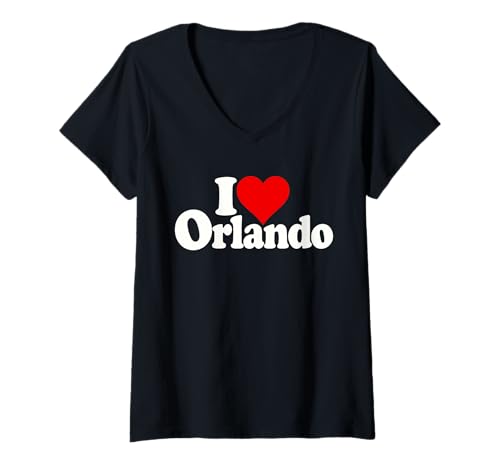 Damen ICH LIEBE HERZ ORLANDO FLORIDA T-Shirt mit V-Ausschnitt Damen ICH LIEBE HERZ ORLANDO FLORIDA T-Shirt mit V-Ausschnitt von I HEART LOVE ORLANDO FLORIDA TEES