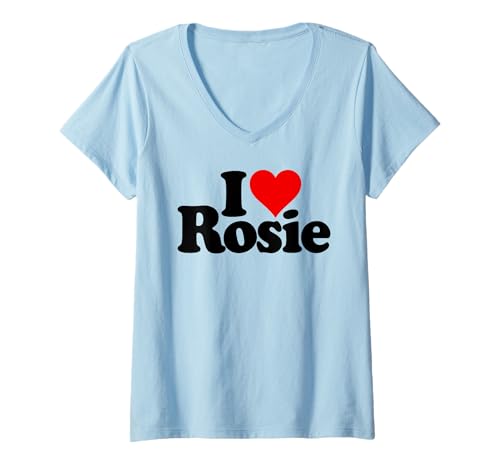 Damen ICH LIEBE HERZ ROSIE T-Shirt mit V-Ausschnitt Damen ICH LIEBE HERZ ROSIE T-Shirt mit V-Ausschnitt von I HEART LOVE ROSIE NAME TEES