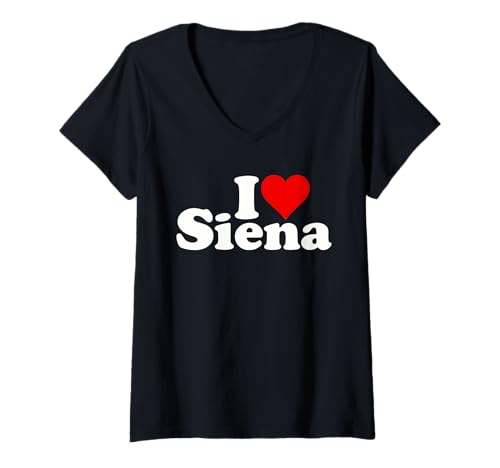 Damen I LOVE HEART SIENA ITALY TOSKANA T-Shirt mit V-Ausschnitt Damen I LOVE HEART SIENA ITALY TOSKANA T-Shirt mit V-Ausschnitt von I HEART LOVE SIENA ITALY DESTINATION TEES