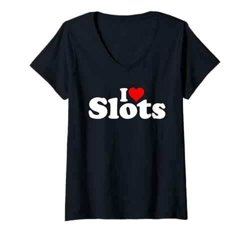 Damen ICH LIEBE HEART SLOTS SPIELAUTOMATEN CASINOS GLÜCKSSPIEL T-Shirt mit V-Ausschnitt Damen ICH LIEBE HEART SLOTS SPIELAUTOMATEN CASINOS GLÜCKSSPIEL T-Shirt mit V-Ausschnitt von I HEART LOVE SLOTS