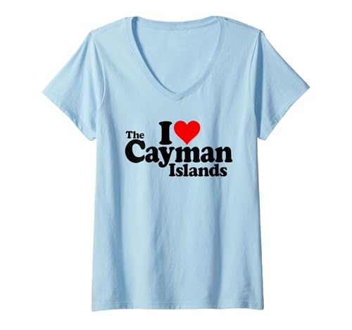 Damen I LOVE HEART THE CAYMAN INSELANDS T-Shirt mit V-Ausschnitt Damen I LOVE HEART THE CAYMAN INSELANDS T-Shirt mit V-Ausschnitt von I HEART LOVE THE CAYMAN ISLANDS TEES