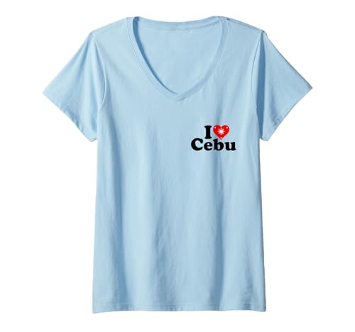 Damen I LOVE HEART CEBU PHILIPPINE INSELN T-Shirt mit V-Ausschnitt Damen I LOVE HEART CEBU PHILIPPINE INSELN T-Shirt mit V-Ausschnitt von I HEART LOVE THE PHILIPPINES