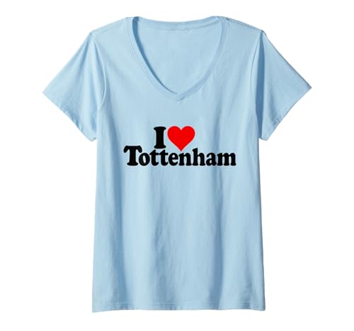 Damen ICH LIEBE HERZ TOTTENHAM NORTH LONDON ENGLAND T-Shirt mit V-Ausschnitt Damen ICH LIEBE HERZ TOTTENHAM NORTH LONDON ENGLAND T-Shirt mit V-Ausschnitt von I HEART LOVE TOTTENHAM ENGLAND TEES