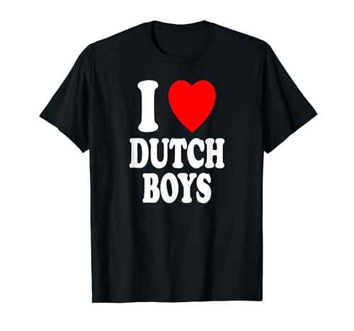 Ich liebe (Liebe) Niederländische Jungen mit dem Präferenzakzent „Attraktion“ T-Shirt von I Heart (Love) Dutch Boys Designs