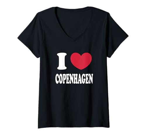 Damen I Love Copenhagen T-Shirt mit V-Ausschnitt Damen I Love Copenhagen T-Shirt mit V-Ausschnitt von I Heart Copenhagen