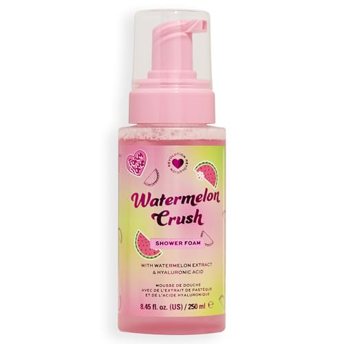 I Heart Revolution Watermelon Crush Shower Foam, Duschschaum mit Hyaluronsäure & Wassermelonenextrakt, Vegan & Tierversuchsfrei, 250ml von I Heart Revolution