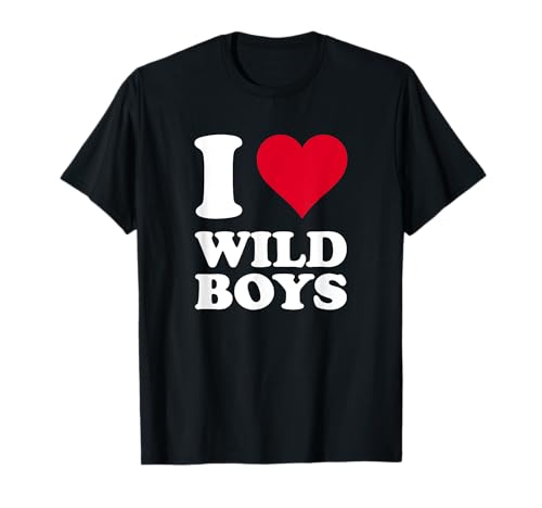 Rotes Herz Ich Liebe Wild Boys T-Shirt von I Heart Wild Boys