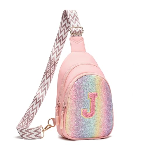 I IHAYNER Umhängetasche für Mädchen, mit Initialbuchstaben, Geschenk für Teenager, Mädchen, trendiges Geschenk für Reisen, Pink, J, J I IHAYNER Umhängetasche für Mädchen, mit Initialbuchstaben, Geschenk für Teenager, Mädchen, trendiges Geschenk für Reisen, Pink, J, J von I IHAYNER