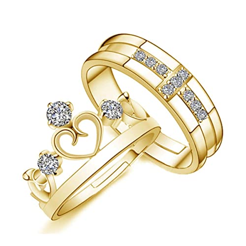 I Jewels 18 Karat platinierter indischer Bollywood-Zirkonia, verstellbare Fingerringe für Damen (FL180-1CO) (Stil 4) von I Jewels