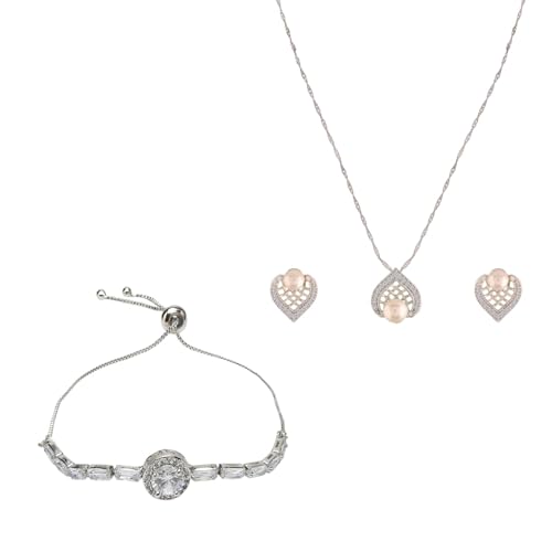 I Jewels Damen-Ohrstecker mit Anhänger, Zirkonia, amerikanischer Diamant, langer Kettenanhänger, verstellbar, für Damen I Jewels Damen-Ohrstecker mit Anhänger, Zirkonia, amerikanischer Diamant, langer Kettenanhänger, verstellbar, für Damen von I Jewels