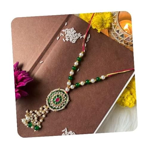 I Jewels Designer-Perlenarmband zum Aufhängen für Bhabhi/Schwester (R110G-L) von I Jewels