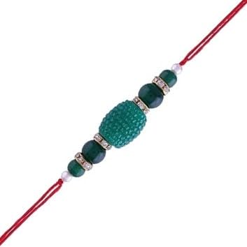 I Jewels Indisches Festival-Designer-Armband mit Perlen besetztes Rakhi-Armband für Herren/Bruder/Bhaiya für Rakshabhandan, Stein, Perle I Jewels Indisches Festival-Designer-Armband mit Perlen besetztes Rakhi-Armband für Herren/Bruder/Bhaiya für Rakshabhandan, Stein, Perle von I Jewels