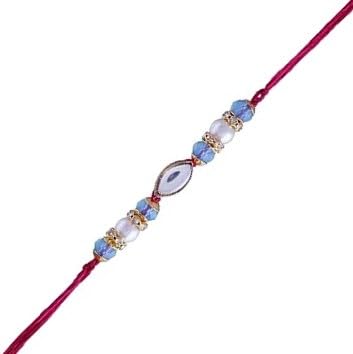 I Jewels Indisches Festival-Designer-Armband mit Perlen besetztes Rakhi-Armband für Herren/Bruder/Bhaiya für Rakshabhandan, Stein, Perle I Jewels Indisches Festival-Designer-Armband mit Perlen besetztes Rakhi-Armband für Herren/Bruder/Bhaiya für Rakshabhandan, Stein, Perle von I Jewels