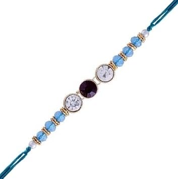 I Jewels Indisches Festival-Designer-Armband mit Perlen besetztes Rakhi-Armband für Herren/Bruder/Bhaiya für Rakshabhandan, Stein von I Jewels