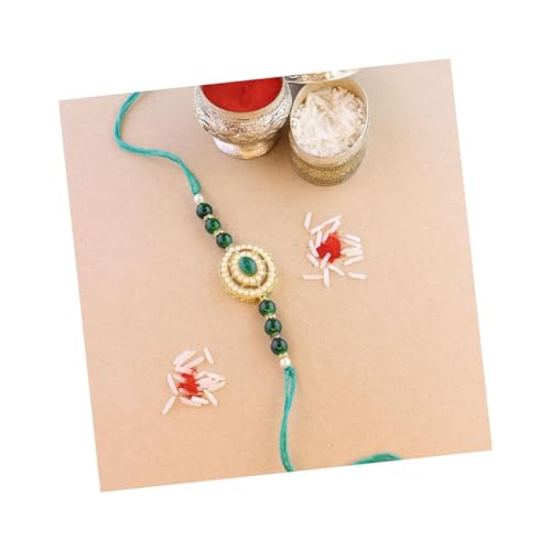 I Jewels RakshaBandhan Designer handgefertigte Perlen Bhaiya Rakhi für Bruder/Bruder/Herren (R096), Free size von I Jewels