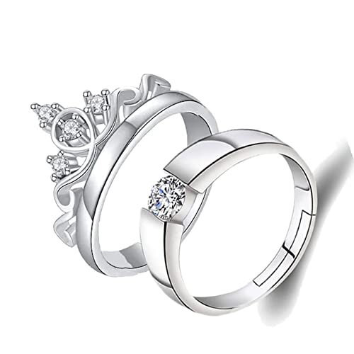 I Jewels Stilvoller Paar-Ring für Herren/Damen, vergoldet und versilbert, FL157CO-215CO, Platin von I Jewels