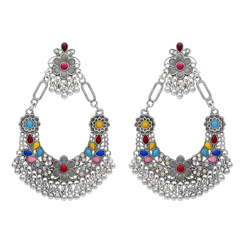 I Jewels Traditionelle Silber-Ohrringe für Damen, oxidiert, afghanischer Stil, E3323OXMul, freie Größe, kein Edelstein I Jewels Traditionelle Silber-Ohrringe für Damen, oxidiert, afghanischer Stil, E3323OXMul, freie Größe, kein Edelstein von I Jewels