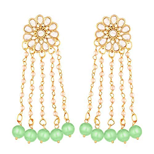 I Jewels Traditionelle indische Bollywood-Ohrringe mit Kunstperlen und Kundan, stilvolle ethnische Party-Ohrringe für Damen, E2742, Vergoldet I Jewels Traditionelle indische Bollywood-Ohrringe mit Kunstperlen und Kundan, stilvolle ethnische Party-Ohrringe für Damen, E2742, Vergoldet von I Jewels