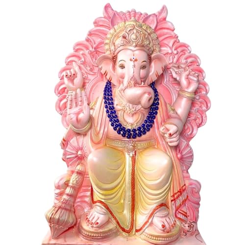 I Jewels Traditionelle mehrschichtige Herren-Halskette mit langen Perlen Kanthi Moti Mala/Ganpati (Gmlp46Bl), Rosa von I Jewels