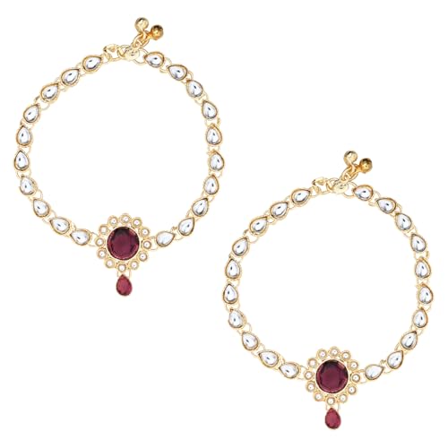 I Jewels Traditionelle vergoldete Fußkettchen für Damen, Free Size, Kein Edelstein von I Jewels