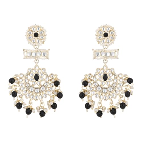 I Jewels Vergoldete traditionelle Chandbali-Ohrringe mit Kundans und Perlen für Frauen, Free Siize, Vergoldet, Perle I Jewels Vergoldete traditionelle Chandbali-Ohrringe mit Kundans und Perlen für Frauen, Free Siize, Vergoldet, Perle von I Jewels