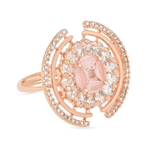 I Jewels Verstellbare Big Band Fingerringe für Frauen Mädchen (FL243Pi), ohne Edelstein von I Jewels