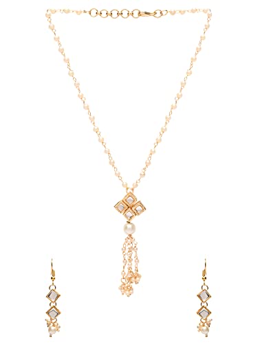 I Jewels Y013 Halskette mit Ohrringen für Mädchen, 18 Karat vergoldet, traditionelle Perlen, stilvolles Moti-Schmuckset I Jewels Y013 Halskette mit Ohrringen für Mädchen, 18 Karat vergoldet, traditionelle Perlen, stilvolles Moti-Schmuckset von I Jewels