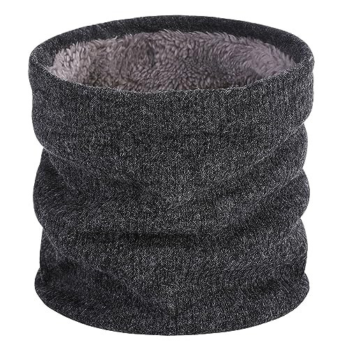 I Kua Fly Loop Schal Damen Herren Thermal Fleece Schlauchschal Winter Neckwarmer Herren Halstuch Winddicht Sportschal Halswärmer für Fahrrad Motorrad Skifahren (Dunkelgrau) von I Kua Fly