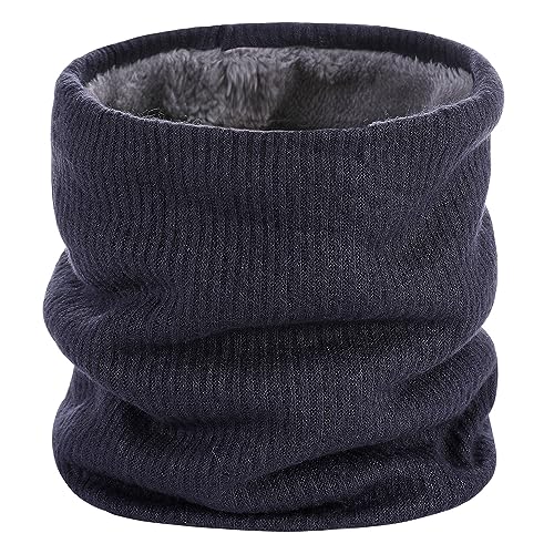 I Kua Fly Loop Schal Damen Herren Thermal Fleece Schlauchschal Winter Neckwarmer Herren Halstuch Winddicht Sportschal Halswärmer für Fahrrad Motorrad Skifahren (Marine) von I Kua Fly